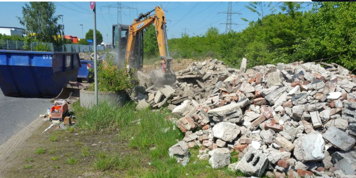 Baustelle an der Straße